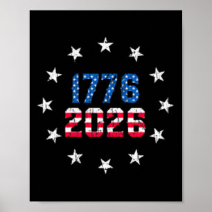250 Anniversary Pocket Usa 250th American Flag 250 Poster