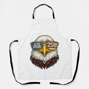 250 Anniversary USA 1776-2026 Patriotic Bald Eagle Apron