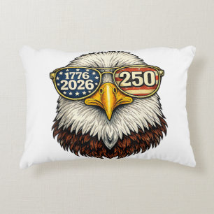 250 Anniversary USA 1776-2026 Patriotic Bald Eagle Decorative Cushion