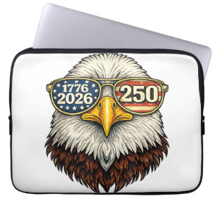 250 Anniversary USA 1776-2026 Patriotic Bald Eagle Laptop Sleeve