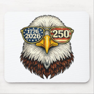 250 Anniversary USA 1776-2026 Patriotic Bald Eagle Mouse Pad