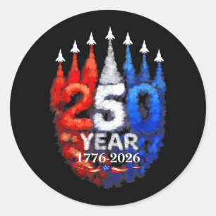 250 Anniversary USA 250th American Flag Patriotic Classic Round Sticker