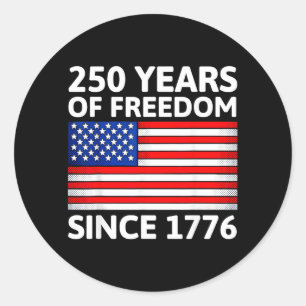 250 Anniversary USA 250th American Flag Patriotic Classic Round Sticker