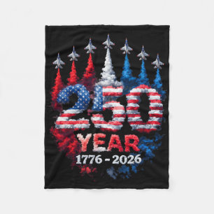 250 Anniversary Usa 250th American Flag Patriotic Fleece Blanket