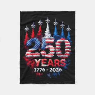 250 Anniversary USA 250th American Flag Patriotic Fleece Blanket