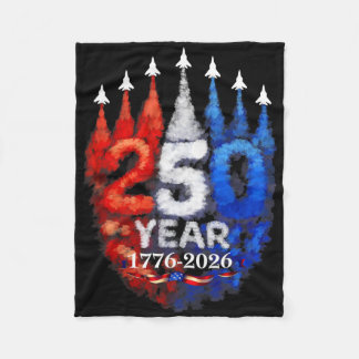 250 Anniversary Usa 250th American Flag Patriotic Fleece Blanket