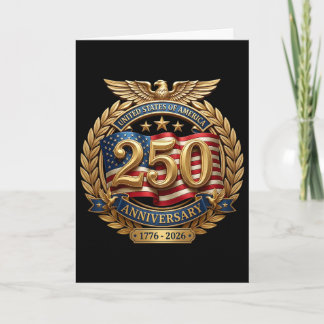 250 Anniversary Usa 250th Independence Day America Card