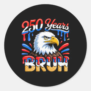 250 Anniversary Usa 250th July 4th Boys Eagle Red Classic Round Sticker