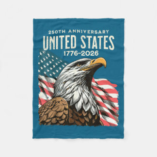 250 Anniversary usa 250th us flag patriotic 4th ju Fleece Blanket