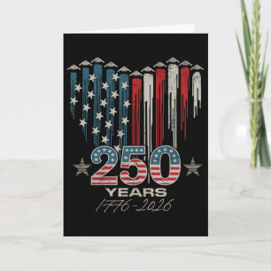 250 Anniversary Usa 250th Us Flag Patriotic 4th Of Card