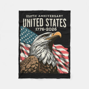 250 Anniversary Usa 250th Us Flag Patriotic 4th Of Fleece Blanket