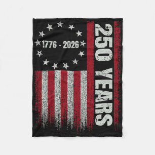 250 Anniversary Usa 250th Us Flag Patriotic 4th Of Fleece Blanket