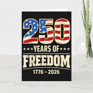 250 Anniversary Usa 4th Of July Patriotic 250 Year Card