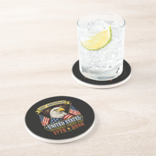 250 anniversary usa 4th of july patriotic coaster