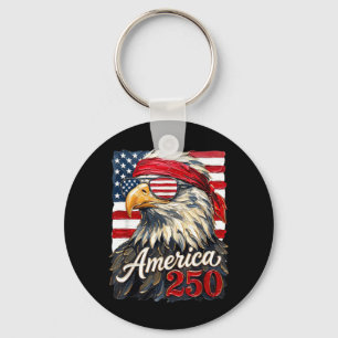 250 Anniversary Usa Cool Eagle 250 Years Patriotic Key Ring