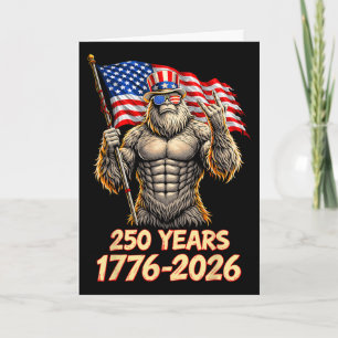 250 Anniversary Usa Flag 250 Years 1776 2026 Bigfo Card