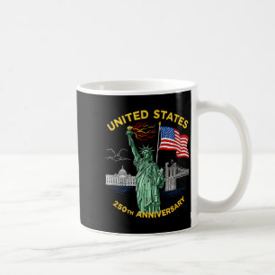 250 anniversary usa flag america 250th 4th of july coffee mug