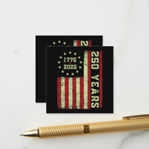 250 Anniversary Usa Flag Enclosure Card