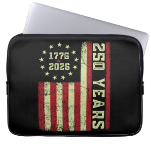 250 Anniversary Usa Flag Laptop Sleeve