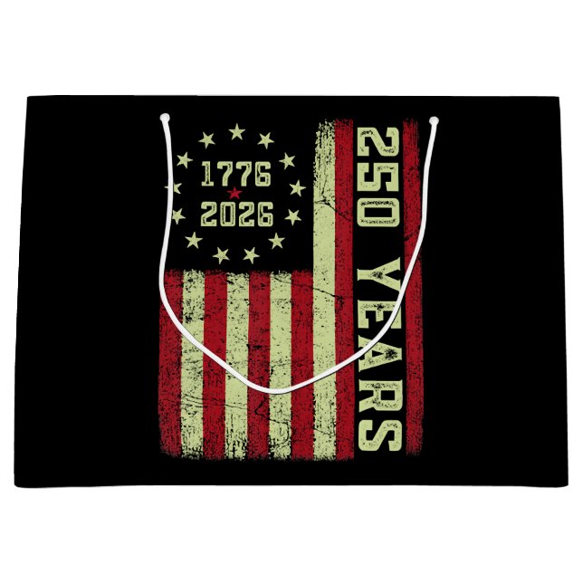 250 Anniversary Usa Flag Large Gift Bag (Front)