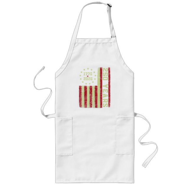 250 Anniversary Usa Flag Long Apron (Front)