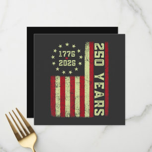 250 Anniversary Usa Flag Menu