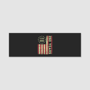 250 Anniversary Usa Flag Name Tag