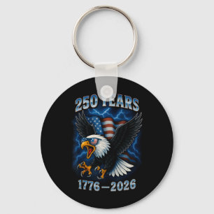 250 Anniversary Usa Flag With Eagle America 250th Key Ring