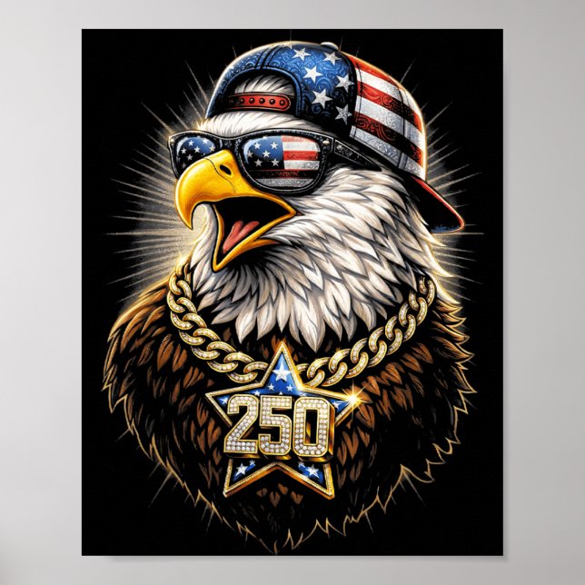 250 Anniversary USA Funny 4th of July Independence Poster (Front)