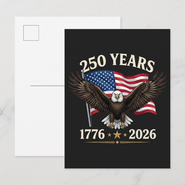 250 Anniversary USA Invitation Postcard (Front/Back)