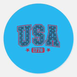 250 Anniversary Usa Patriotic 250 Years Aamerican Classic Round Sticker