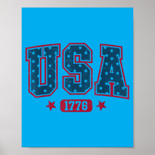 250 Anniversary Usa Patriotic 250 Years Aamerican Poster