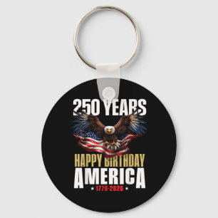 250 Anniversary USA Patriotic 4th of July 2026 Key Ring
