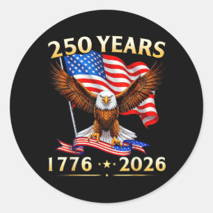250 Anniversary USA Patriotic Eagle 250th 4th of Classic Round Sticker
