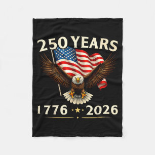 250 Anniversary USA Patriotic Eagle 250th 4th of Fleece Blanket