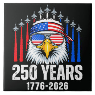 250 Anniversary USA Patriotic Eagle 250th Ceramic Tile