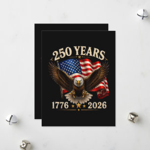 250 Anniversary USA Patriotic Eagle 250th Holiday Card