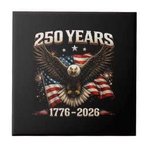 250 Anniversary USA Patriotic Eagle 250th Independ Ceramic Tile