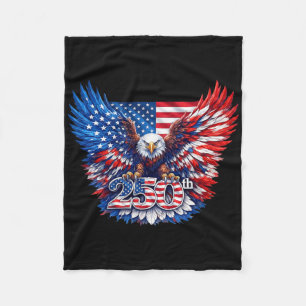 250 Anniversary Usa Patriotic Eagle 250th Independ Fleece Blanket