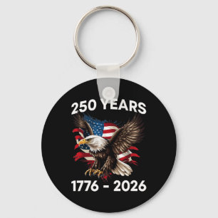 250 Anniversary Usa Patriotic Eagle 250th Independ Key Ring