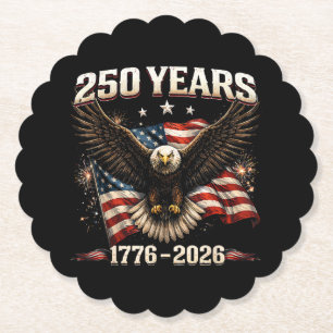 250 Anniversary USA Patriotic Eagle 250th Independ Paper Coaster