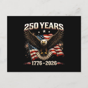 250 Anniversary USA Patriotic Eagle 250th Independ Postcard