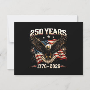 250 Anniversary USA Patriotic Eagle 250th Independ Save The Date