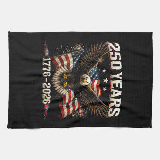 250 Anniversary USA Patriotic Eagle 250th Independ Tea Towel
