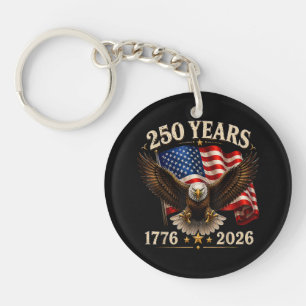 250 Anniversary USA Patriotic Eagle 250th Key Ring