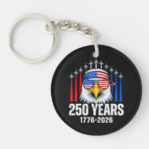 250 Anniversary USA Patriotic Eagle 250th Key Ring