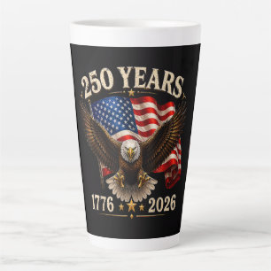 250 Anniversary USA Patriotic Eagle 250th Latte Mug