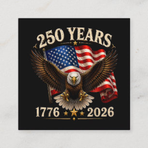 250 Anniversary USA Patriotic Eagle 250th Square Business Card