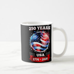 250 Anniversary USA Patriotic Fireworks 250th July Coffee Mug