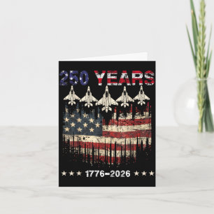 250 anniversary usa patriotic flag 250th 4th of card